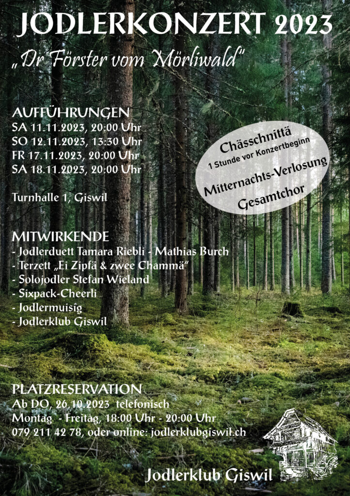 Flyer Jahreskonzert JK Giswil