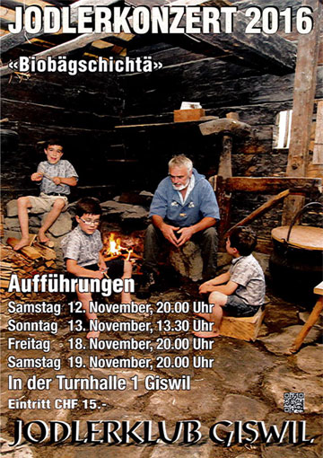 Flyer Jahreskonzert Jodlerklub Giswil